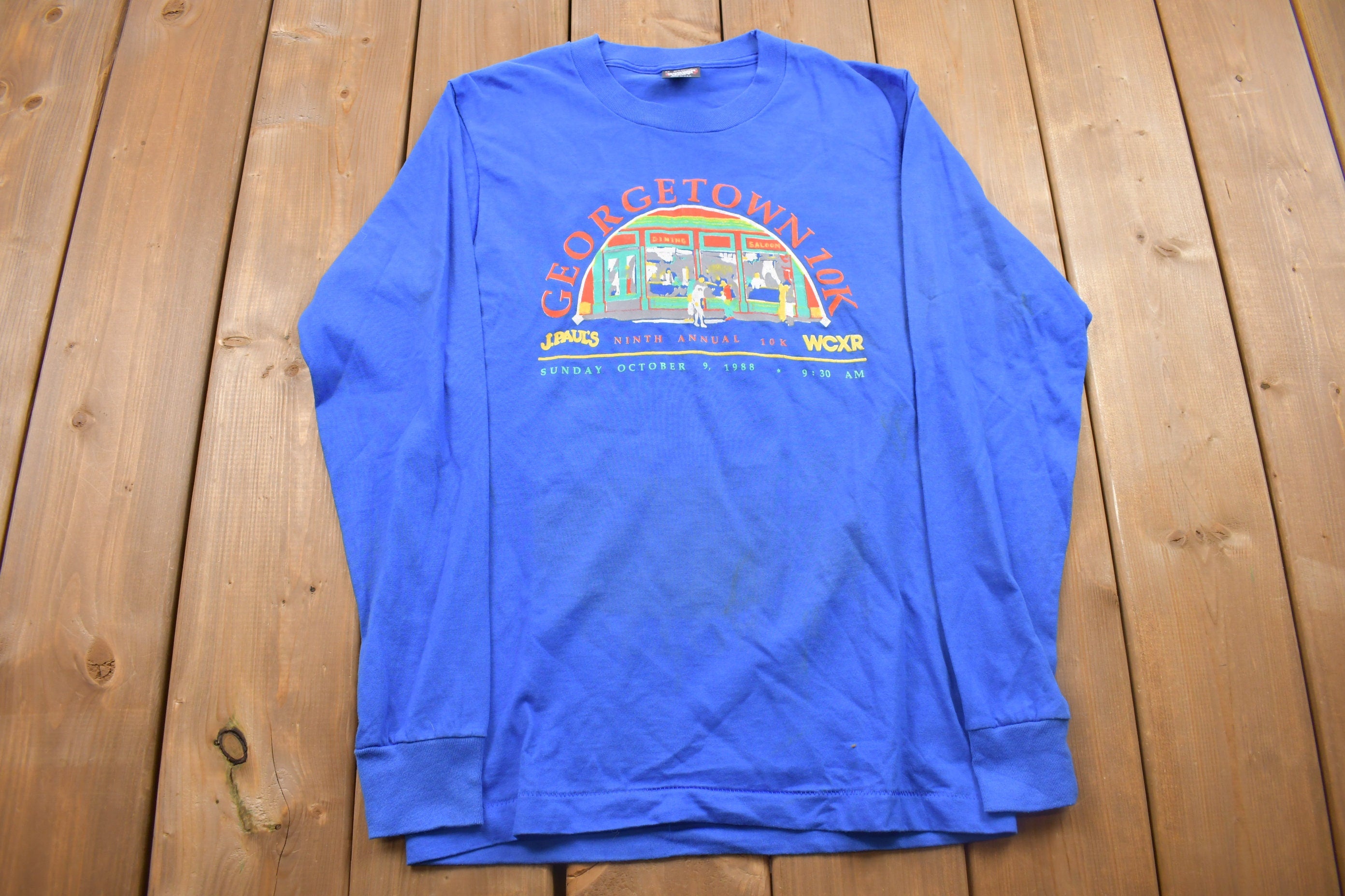 Vintage 1988 Georgetown Souvenir Long Sleeve Screen Stars Shirt