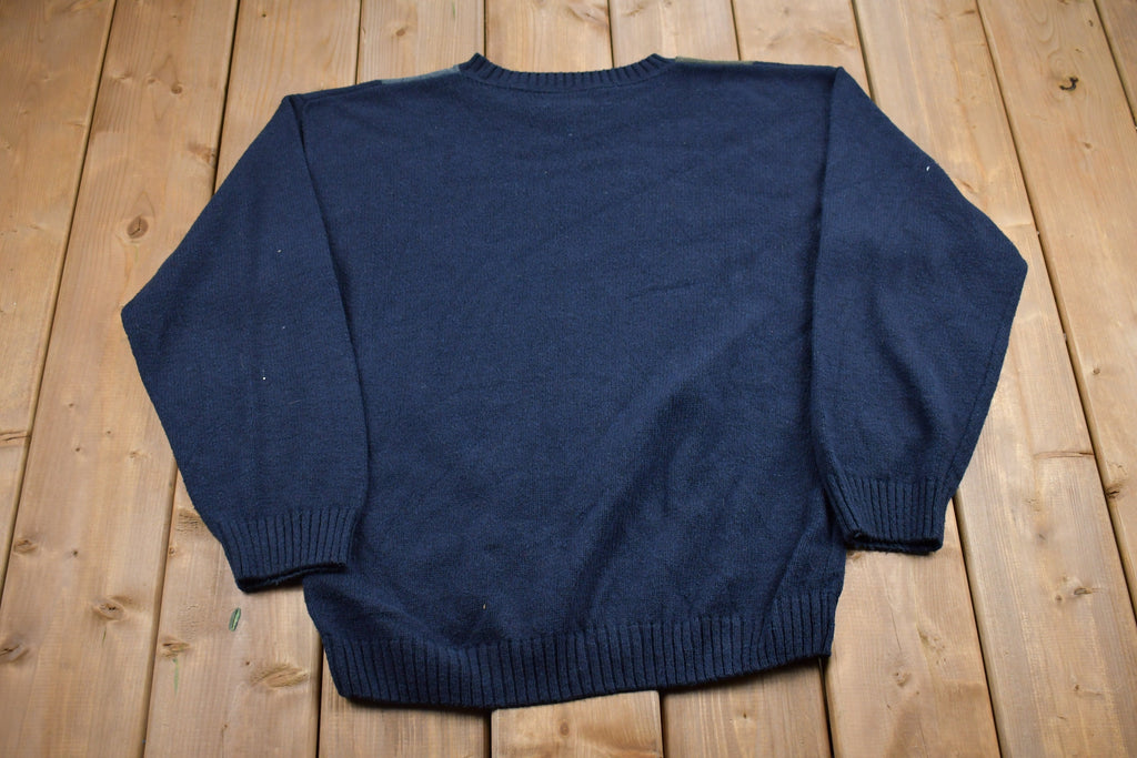Vintage 1990s Croft & Barrow Knitted Argyle Crewneck Sweater