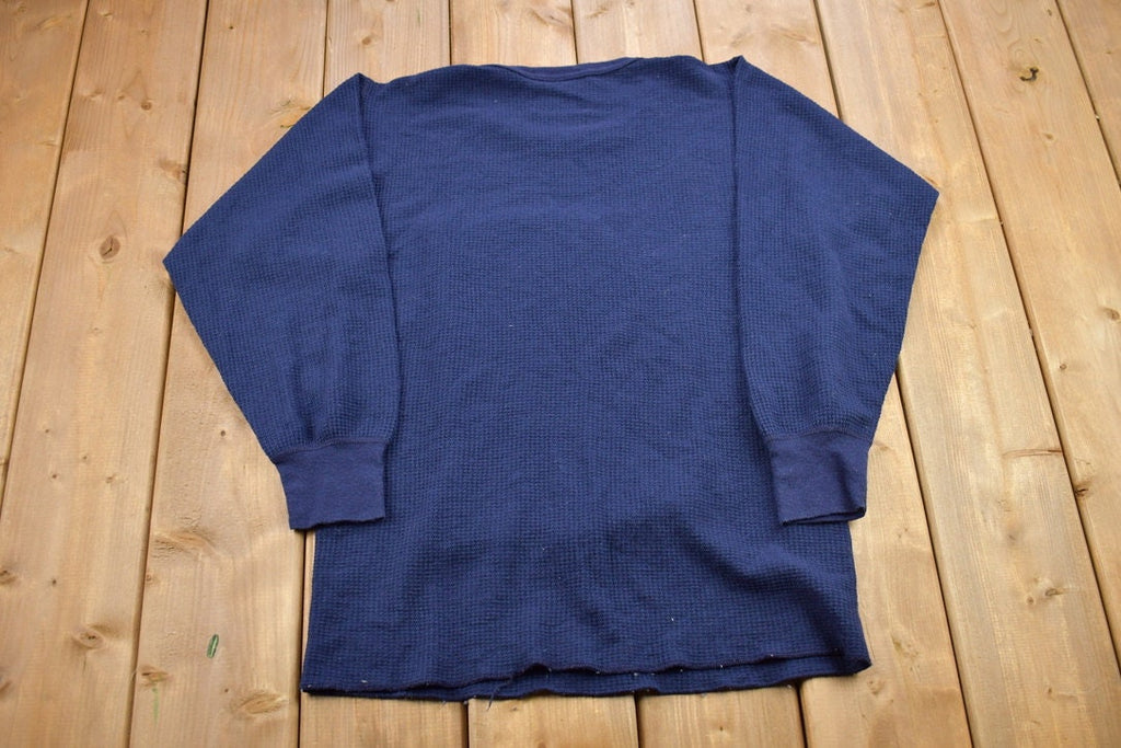 Vintage 1990s Long Johns Blank Thermal Crewneck Sweatshirt