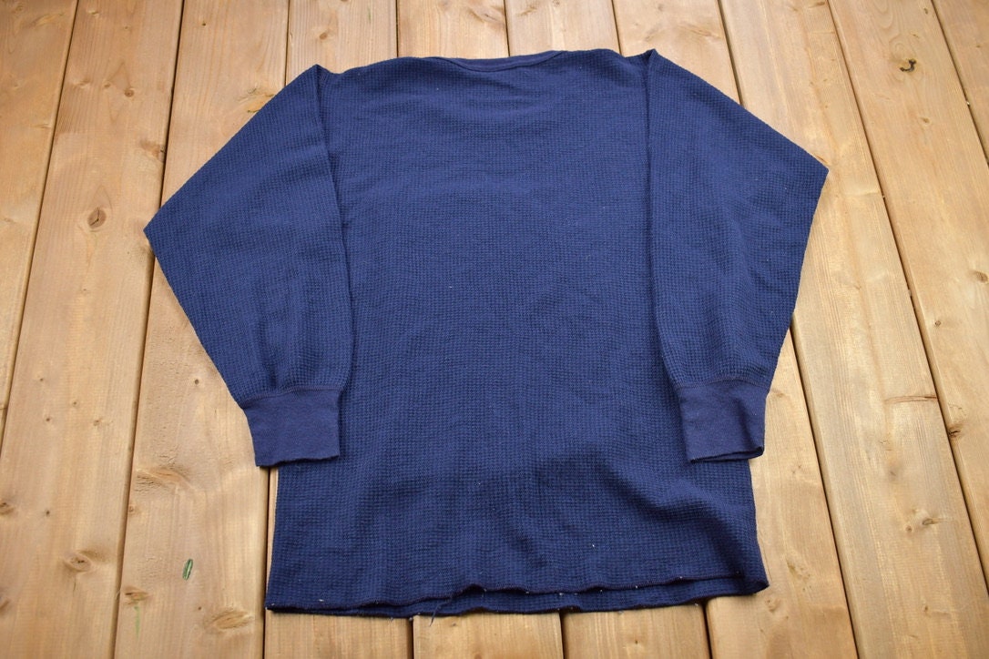 Vintage 1990s Long Johns Blank Thermal Crewneck Sweatshirt