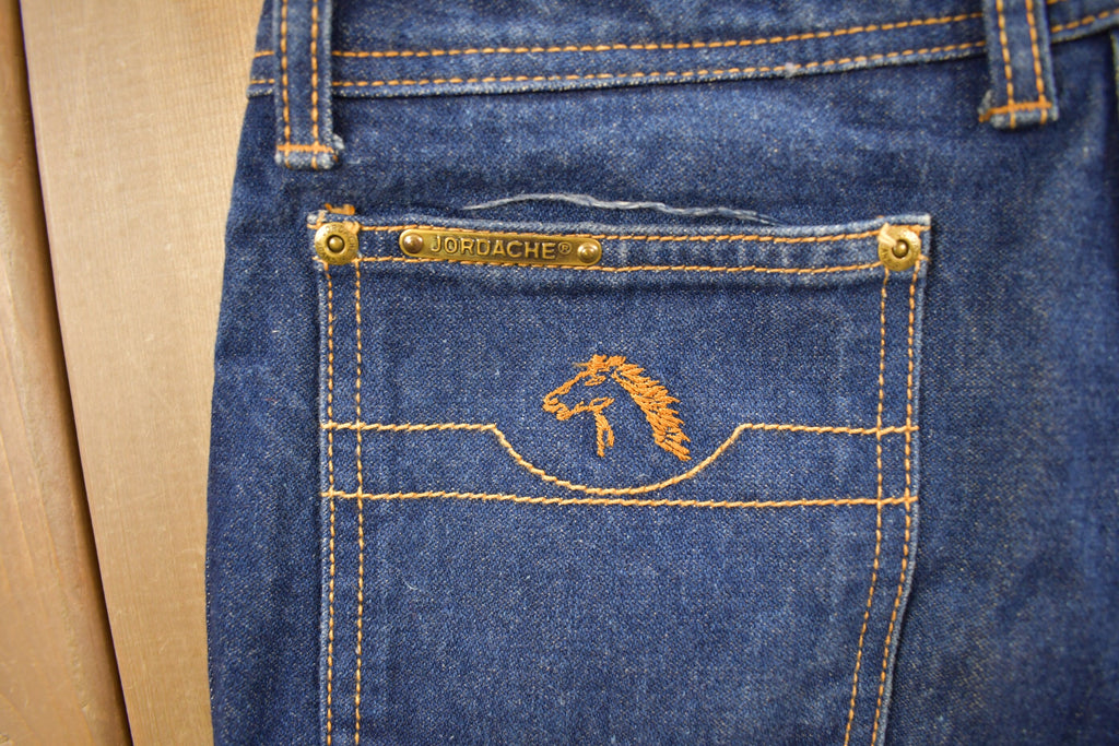 Vintage 1990's Jordache Horse Embroidered Blue Jeans 30 x 31.5