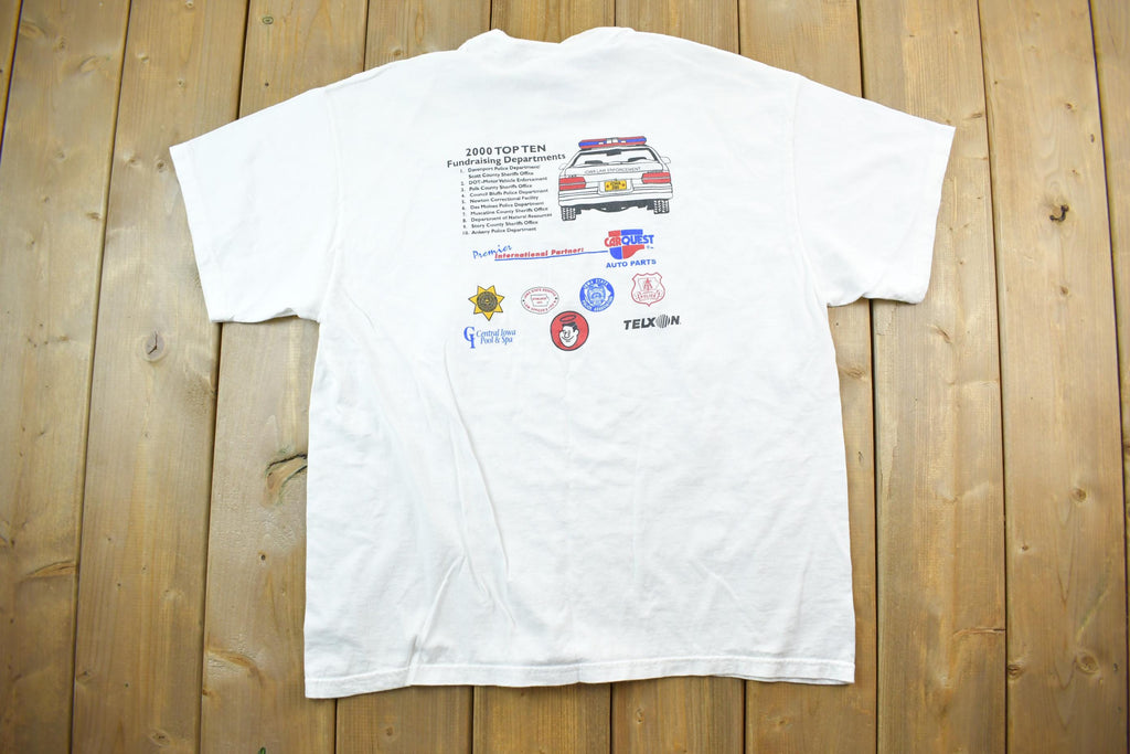 Vintage 2001 Law Enforcement Torch Run Special Olympics Shirt Iowa Souvenir T-Shirt