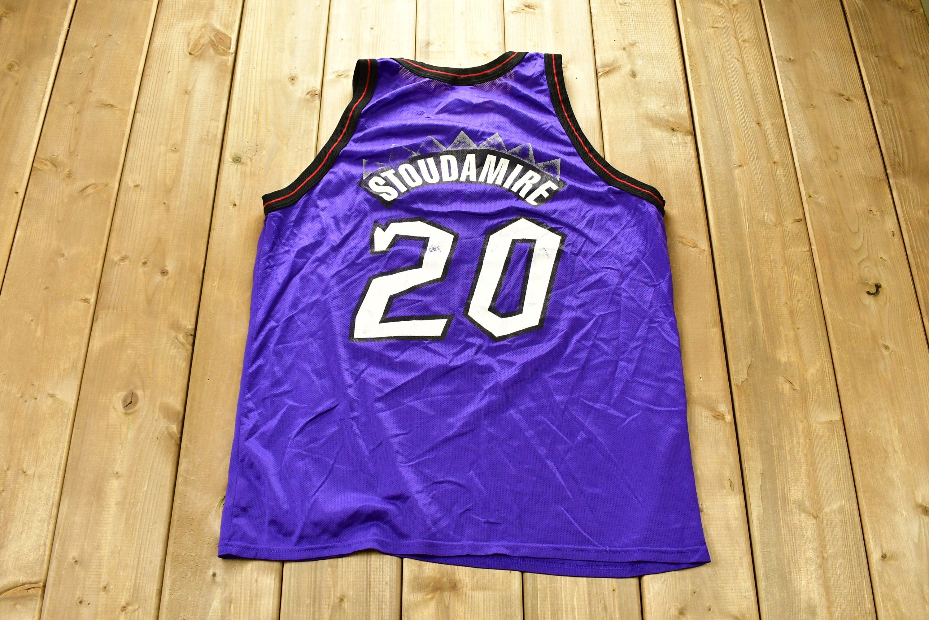 Vintage 1996 Toronto Raptors NBA Damon Stoudamire Champion Jersey