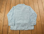 Vintage 1990s Brent Blank Blue Button Up Shirt