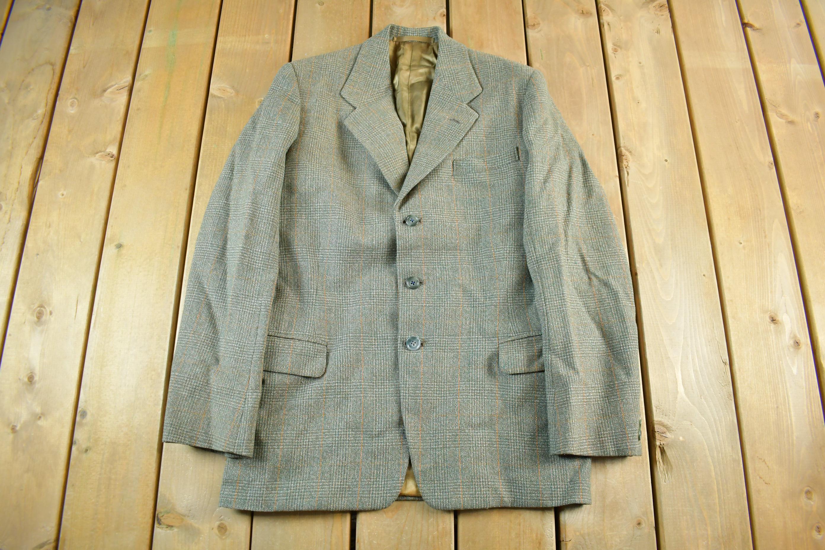 Vintage 1980s Irsih Tweed Wool Blazer Jacket Men's Medium