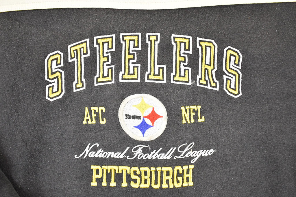 Vintage 1990s Pittsburgh Steelers Pro Player NFL Crewneck Sweatshirt Men's L