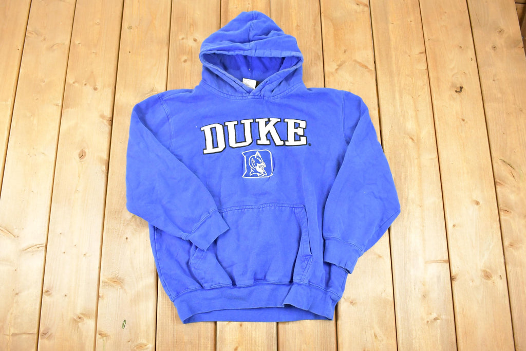 Vintage 1990s Duke University Embroidered Hoodie Sweater Mens M