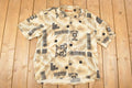 Vintage 1990s Axis Abstract Button Up Shirt Mens L