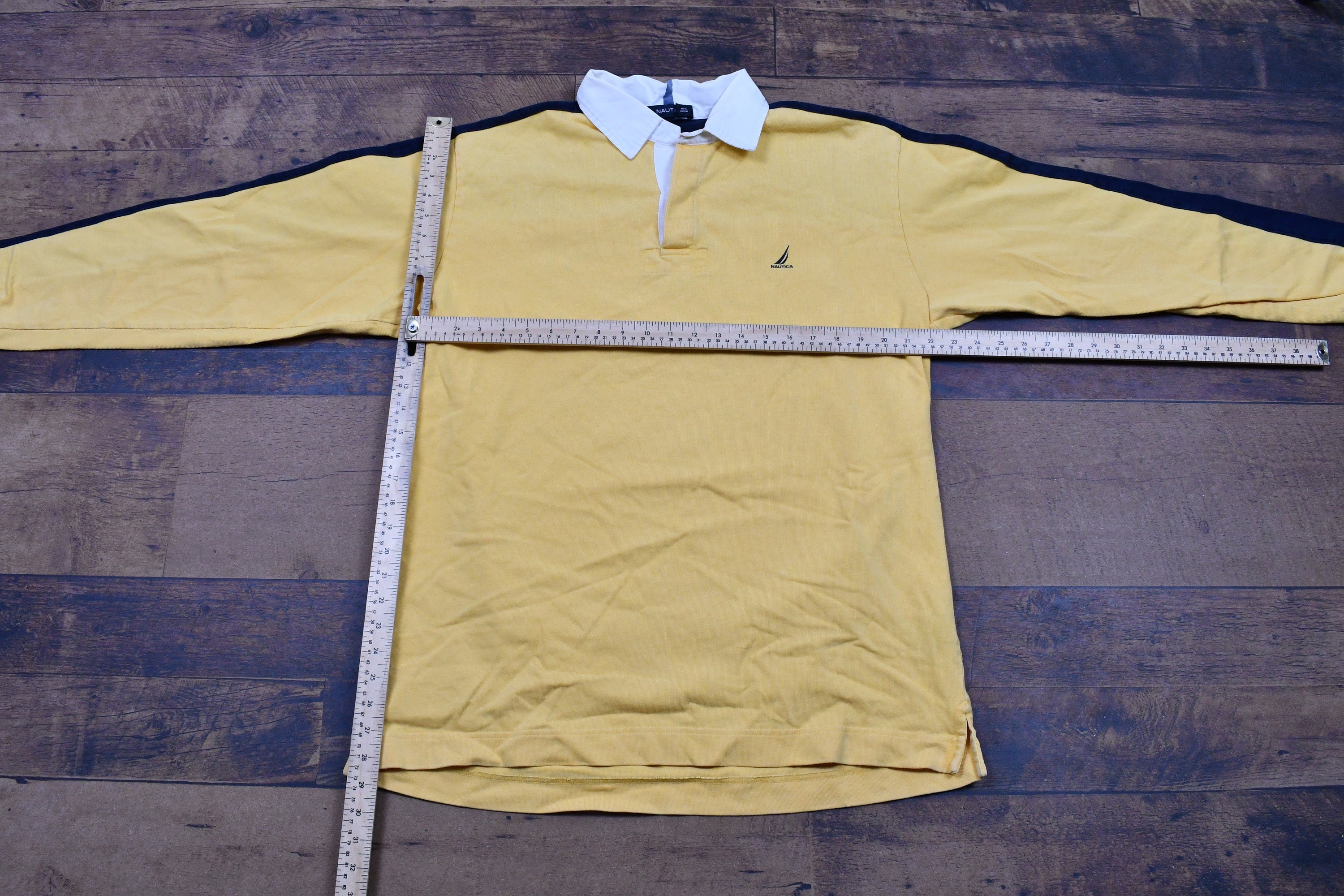 Vintage 1990s Nautica Sailing 83 Long Sleeve Rugby Shirt