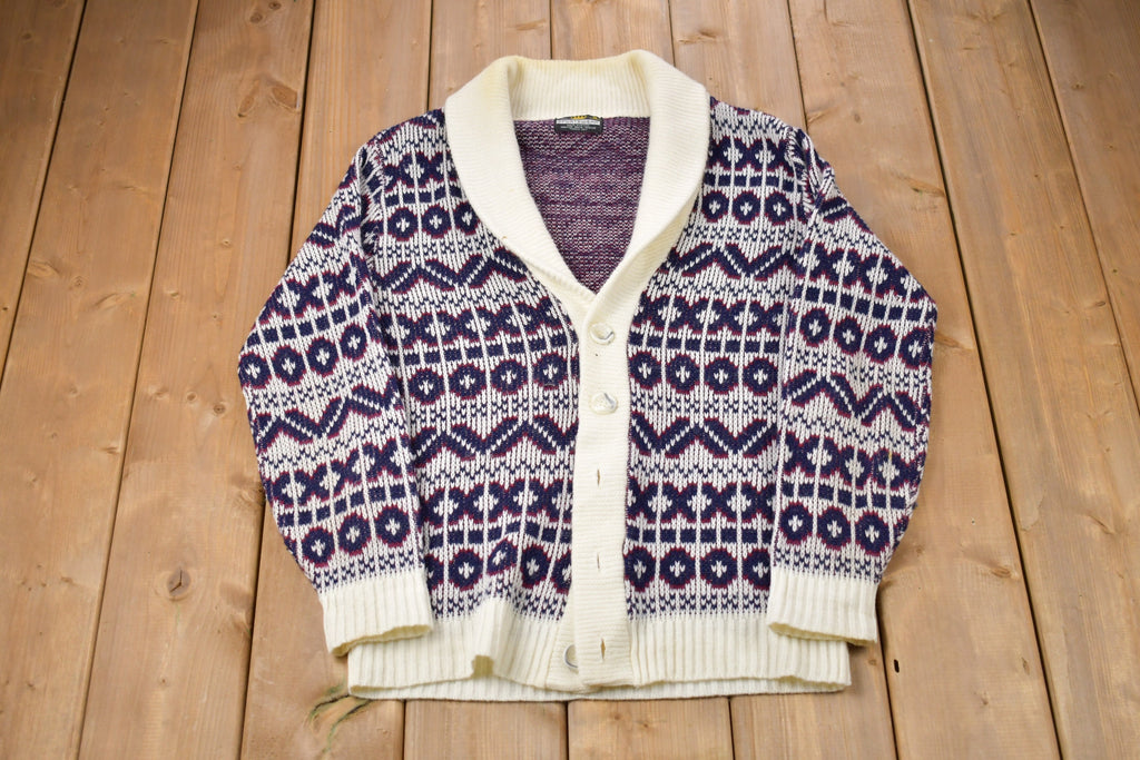 Vintage 1980s Aztec Print Knitted Sweater