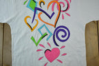 Vintage 1990s Santoria Hearts Graphic T-Shirt