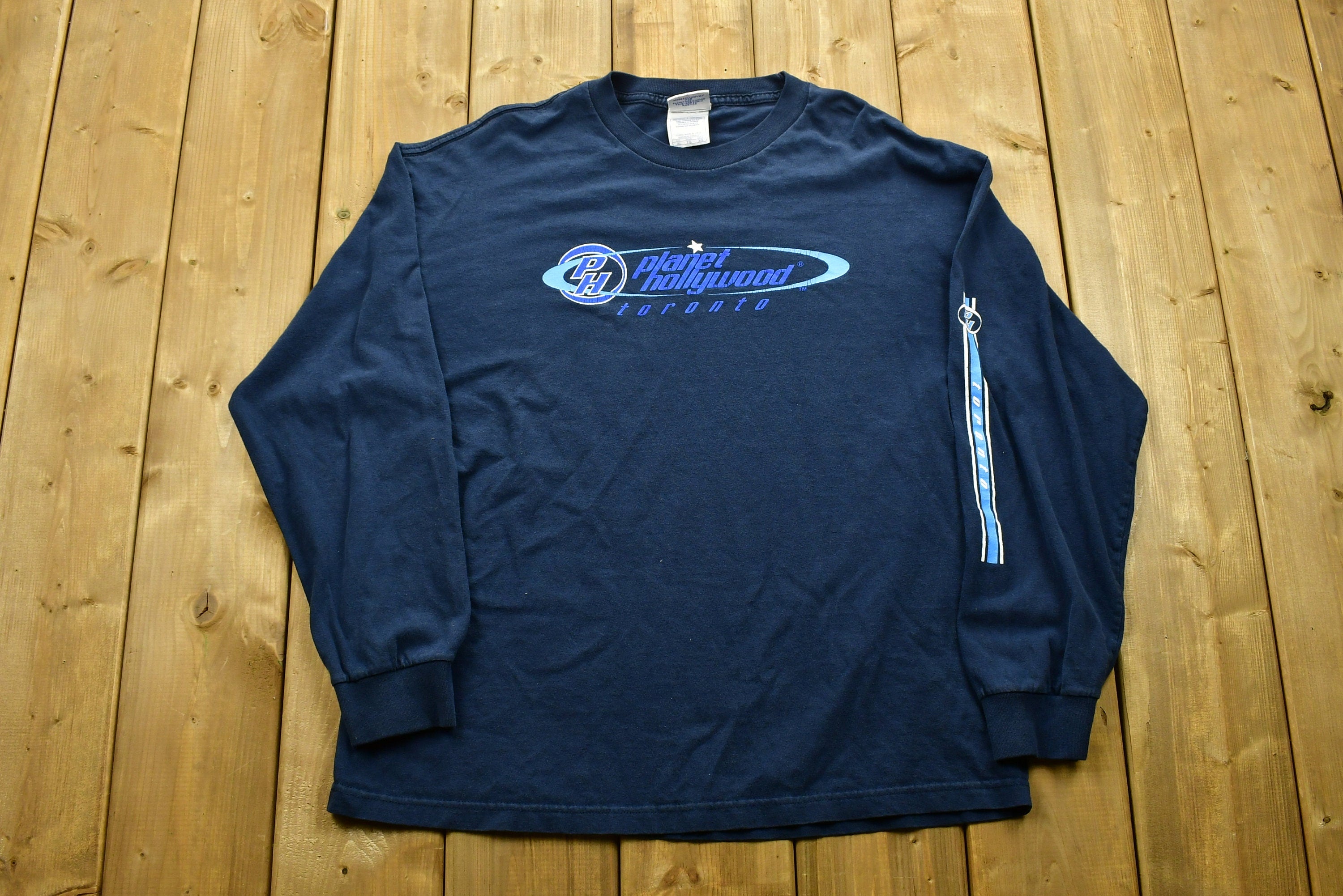 Vintage 1998 Planet Hollywood Toronto Longsleeve T-Shirt