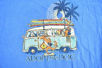 Vintage 1990s Adopt A Dog Surf Graphic T-Shirt
