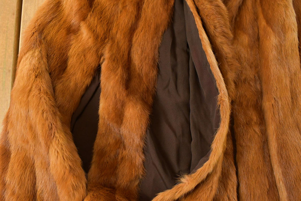 Vintage 1970s Jacobs Mink Fur Stole Cape Jacket Women's Large
