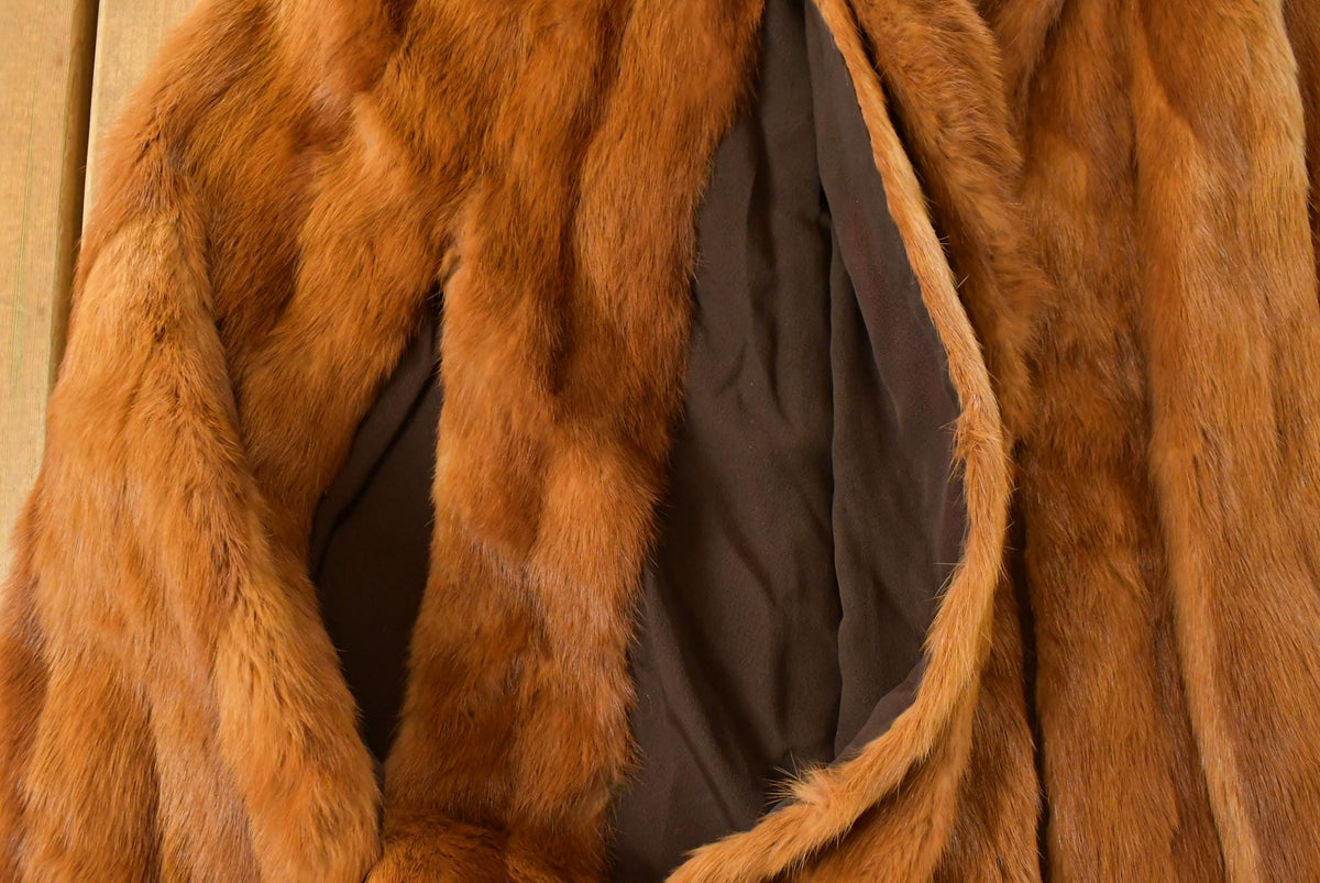 Vintage 1970s Jacobs Mink Fur Stole Cape Jacket Women's Large