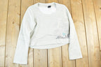 Women Vintage Vigoss Y2K Crew Neck Sweater / Vigoss Grunge Skull Print / Contrast Stitch / Internet Famous Clothing / Over Dyed