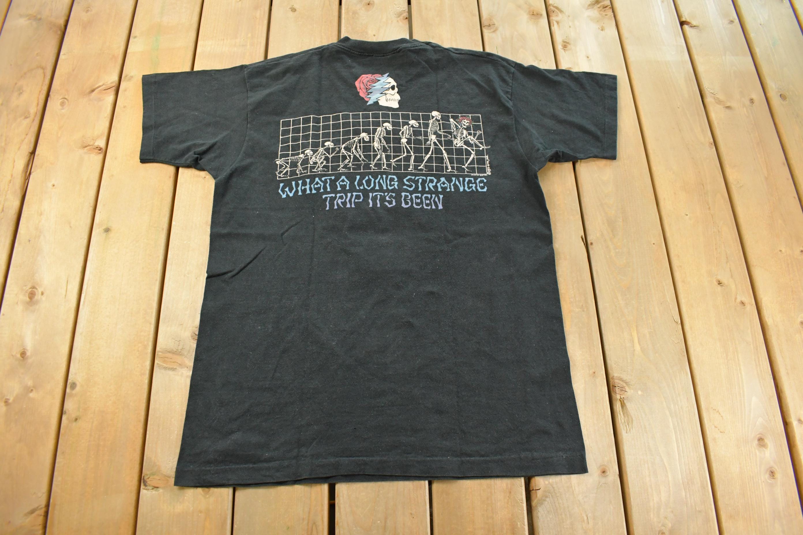 Vintage 1993 The Grateful Dead Evolution Long Strange Trip Liquid Blue Graphic T-Shirt Men's XL