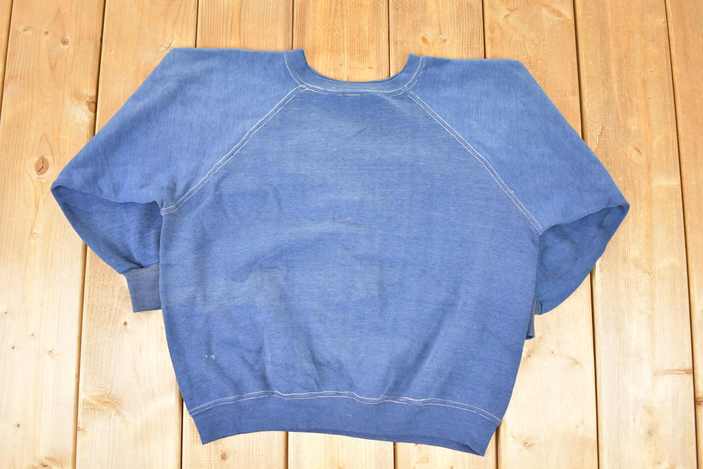 Vintage 1980s Navy Blank Crewneck Sweatshirt Women's L
