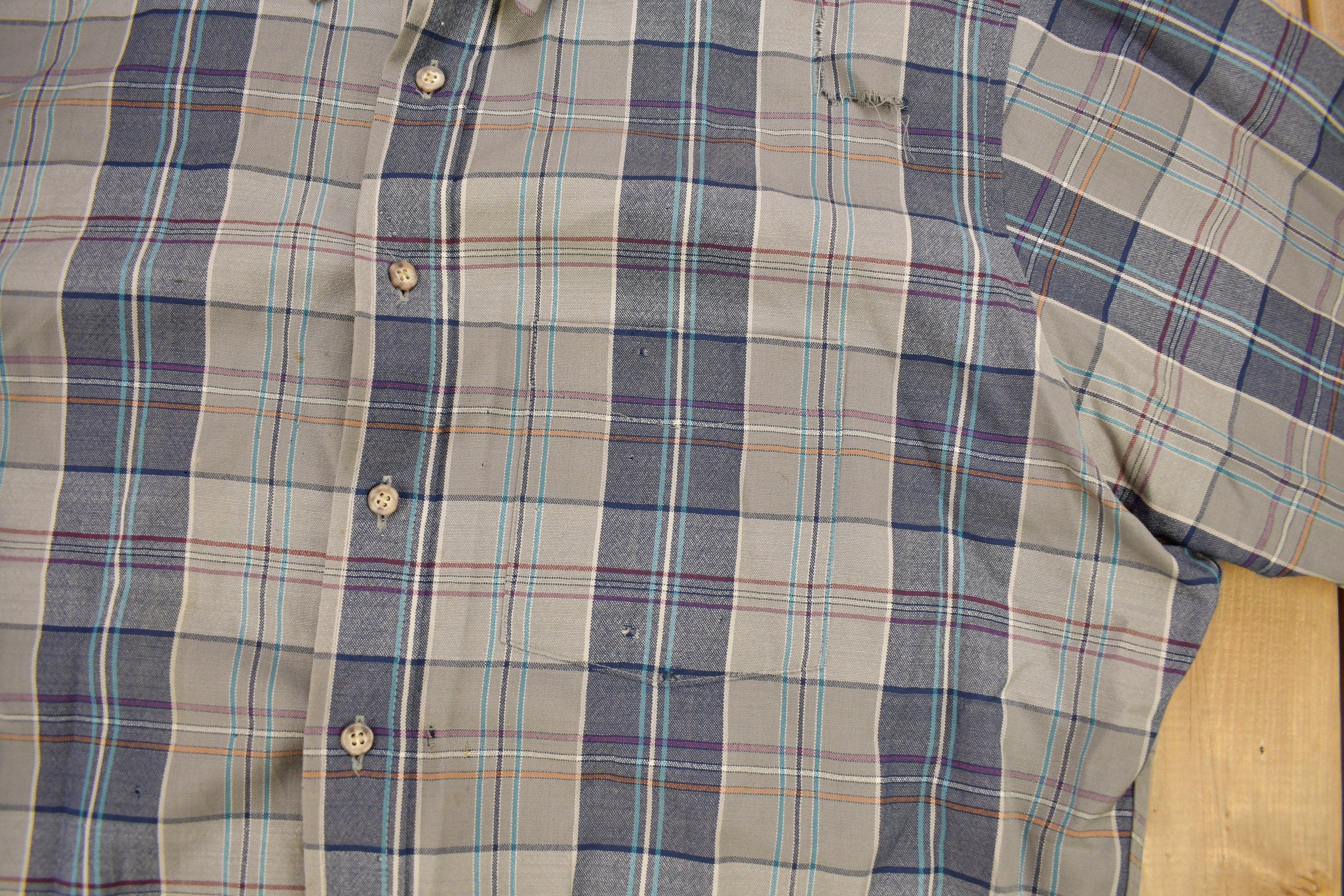 Vintage 1970s Pendleton Plaid Button Up Shirt