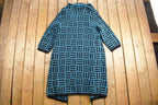 Vintage 1980s European Star Virgin Wool Knit Long Coat