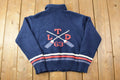 Vintage 1990s Limited America Knit Full Zip Collared Sweater