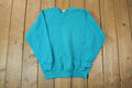 Vintage 1990s Teal Blank Crewneck Sweatshirt