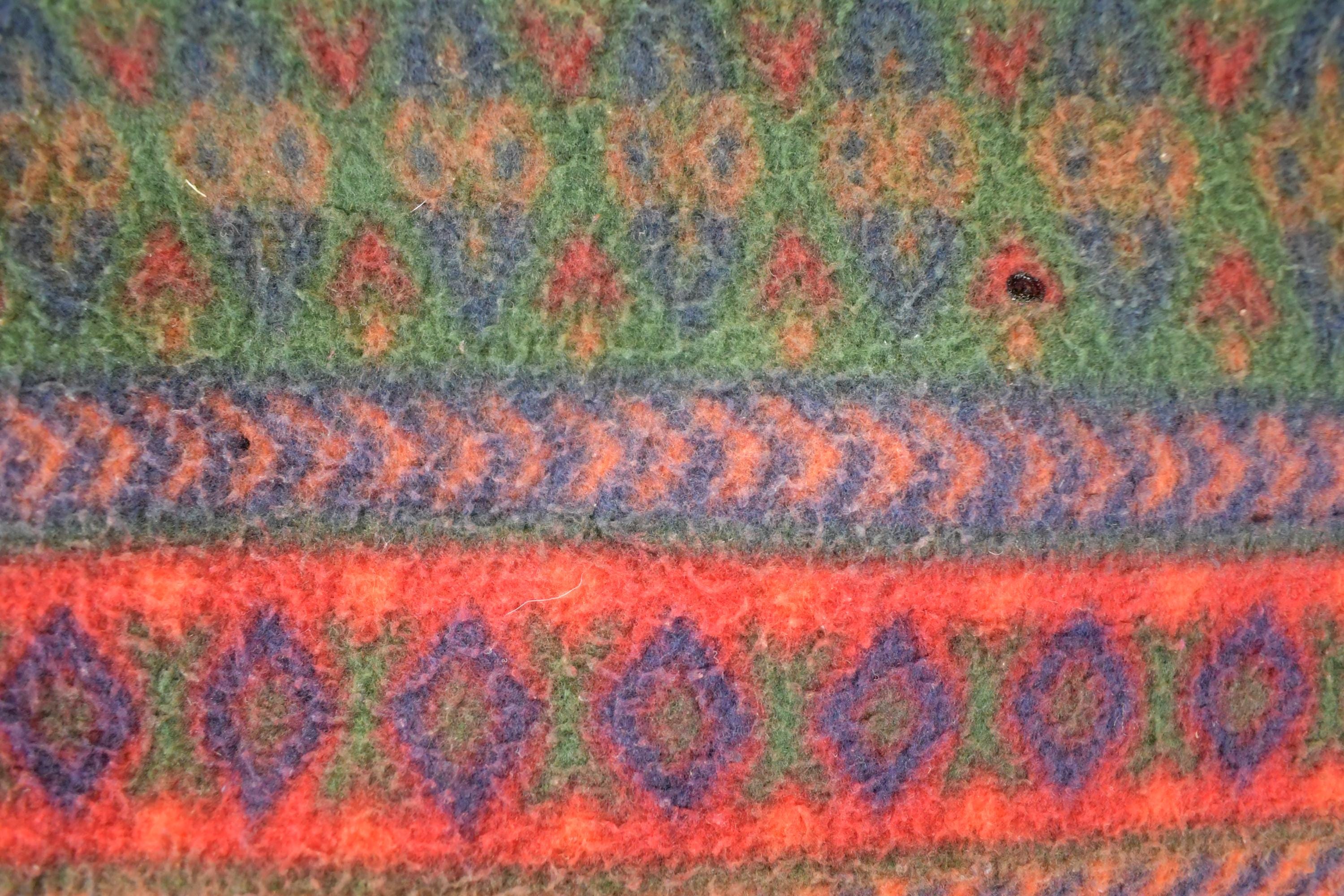 Vintage 1990s Alaska Arctic Image Fleece Outdoorsman Quarter Button Holiday Sweater Men's XL