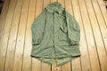 Vintage 1990s Military Parka Camo Jacket Men's Medium / Zip Up Hooded Coat / 90s Army Green / Army Jacket / Military Parka