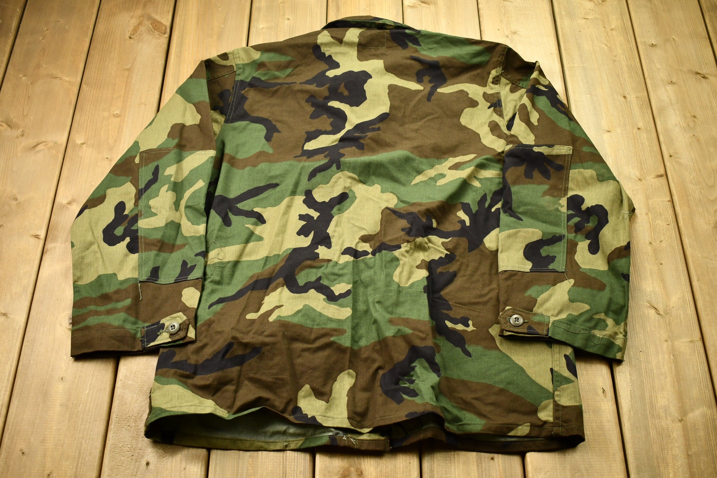 Vintage 1990s Camo Military Field Jacket