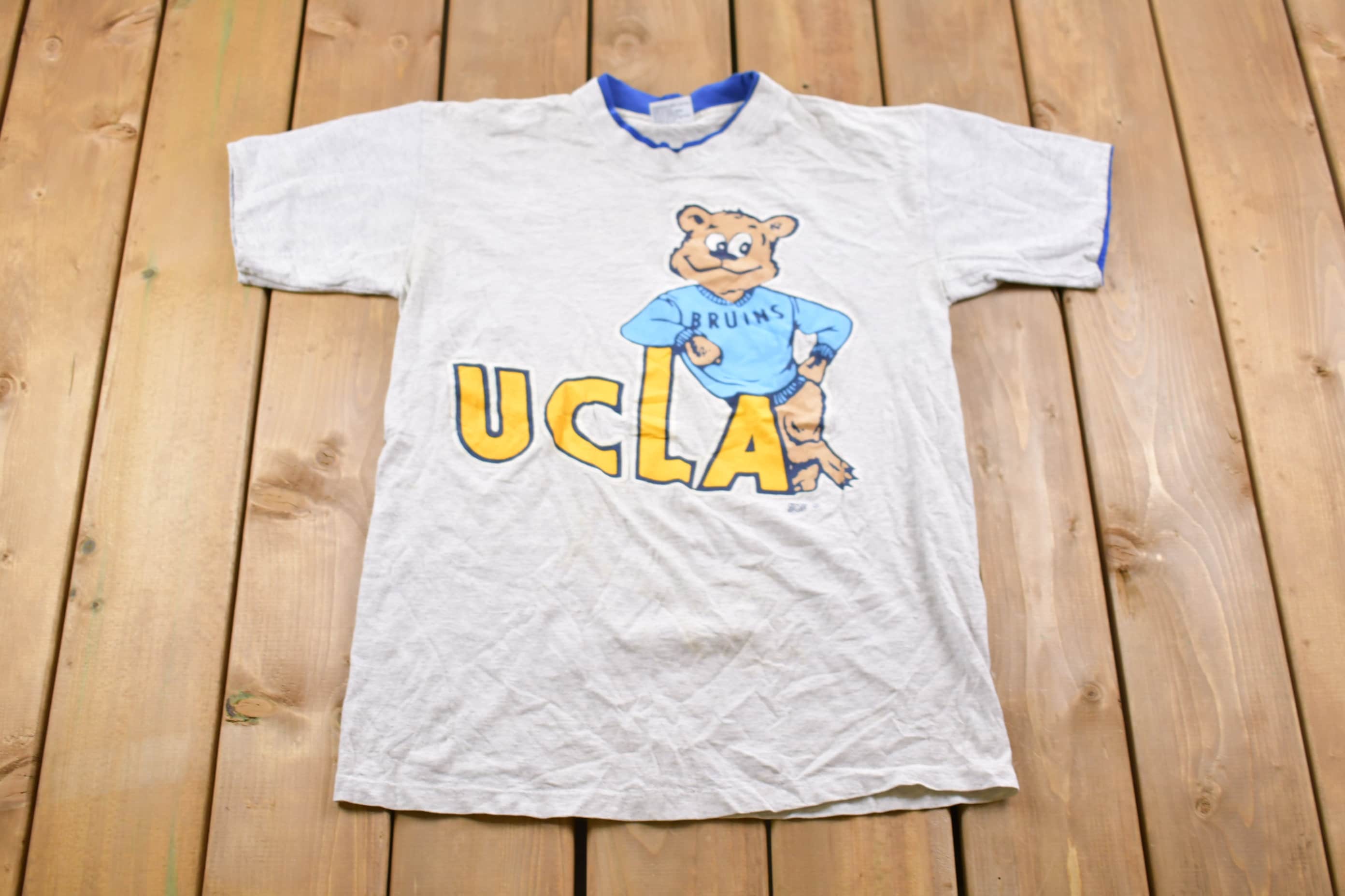 Vintage 1990s University of California Los Angeles Bruins Bear Graphic Collegiate T-Shirt  NCAA Tee  Americana  Sportswear  Athleisure