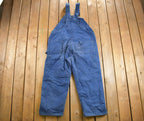 Vintage 1980s Carhartt Blue Canvas Double Knee Overalls