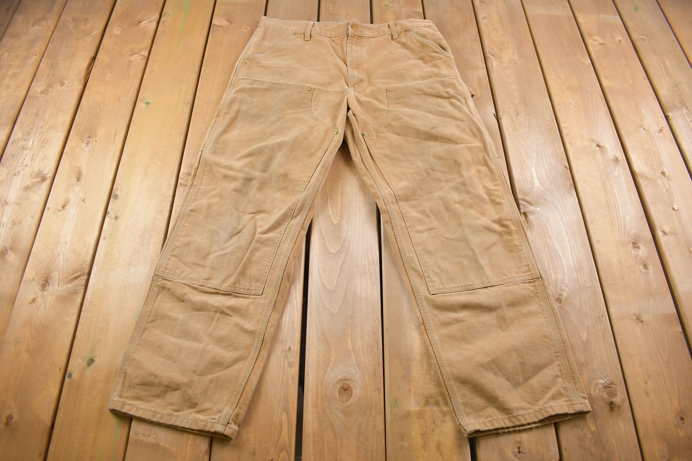 Vintage 1990s Carhartt Double Knee Work Pants Size 36 x 30