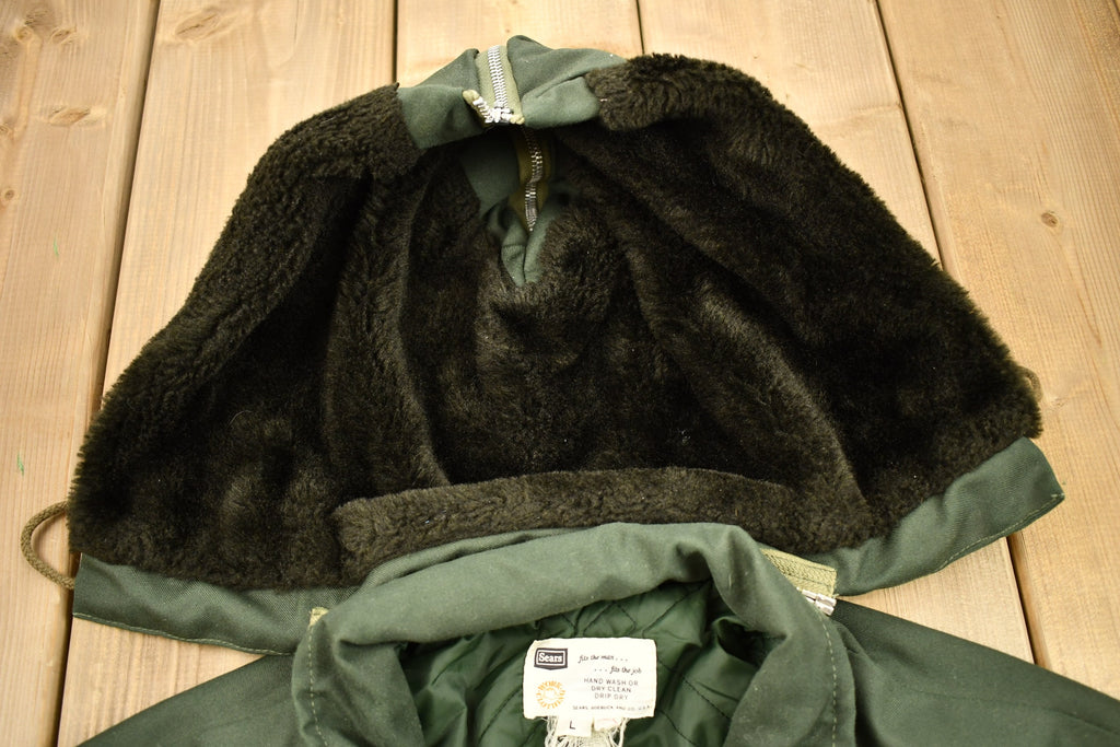 Vintage 1970s Sears Roebuck Work Clothing Winter Jacket