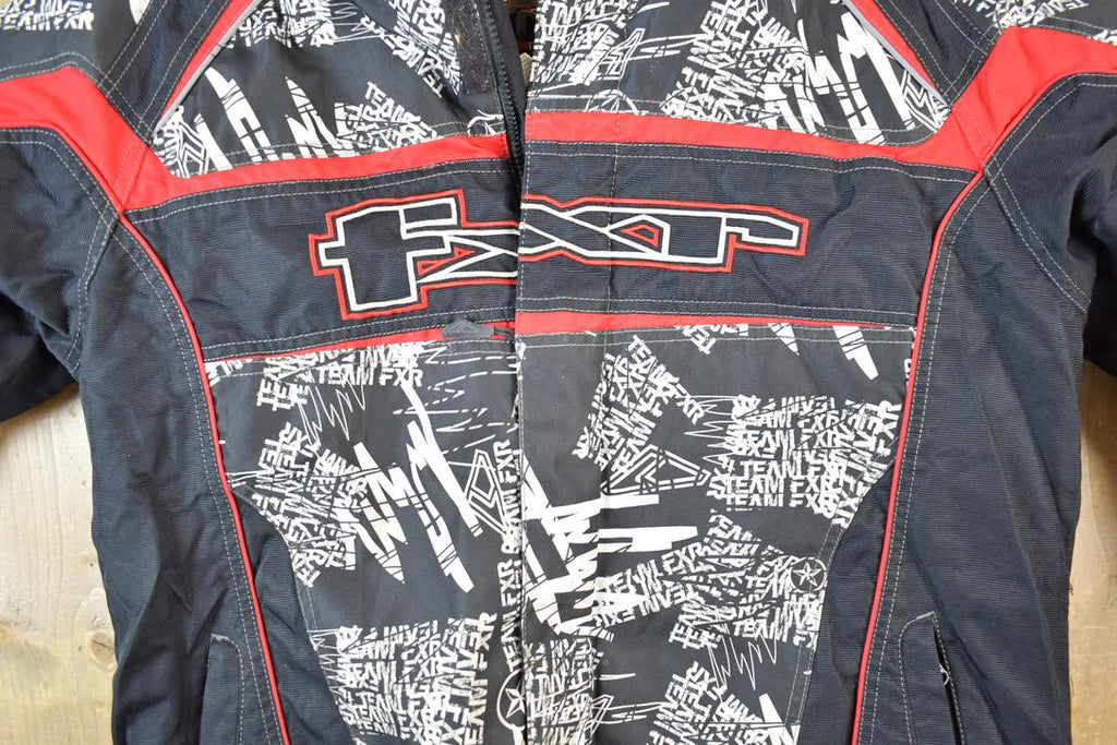 Vintage 1990s FXR Snowmobile Racing Flotation Assist Heavy Safety AOP Jacket