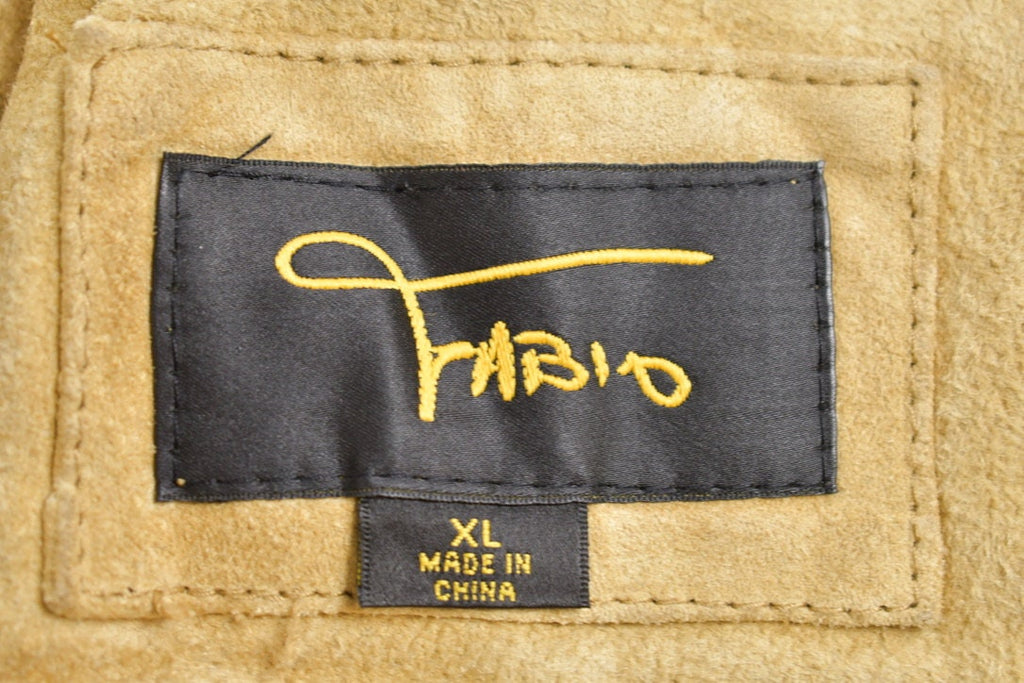 Vintage 1980s Fabio Hooded Suede Coat