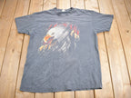 Vintage 1990s American Bald Eagle Graphic Freedom Cycle INC T Shirt