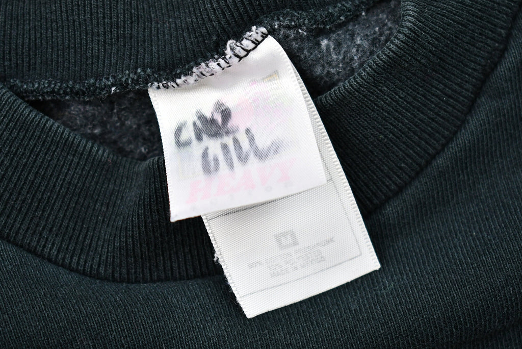 Vintage 1990s Heart Print Calico Patchwork Crewneck Sweatshirt
