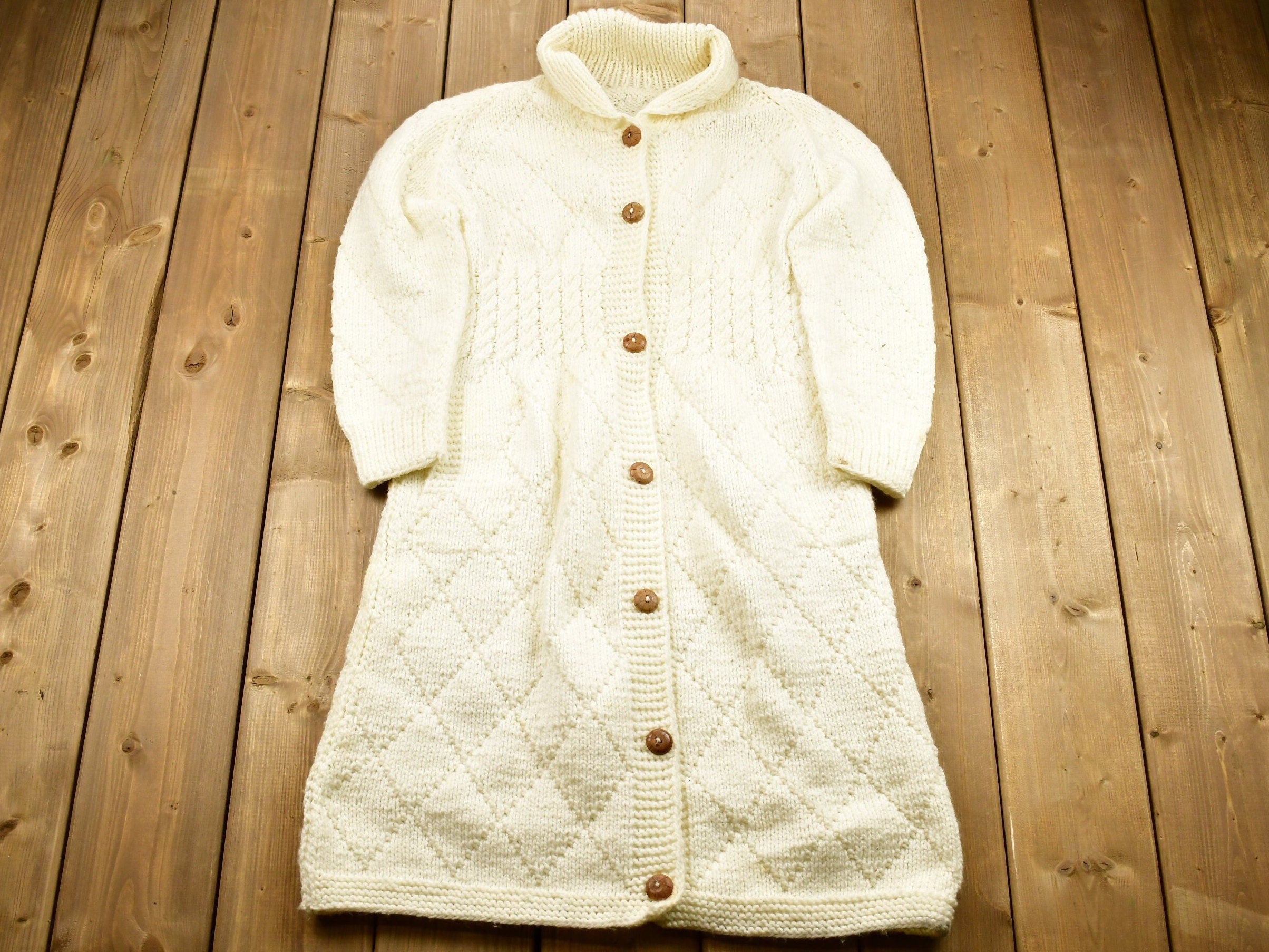 Vintage 1990s Full Length Knitted Sweater