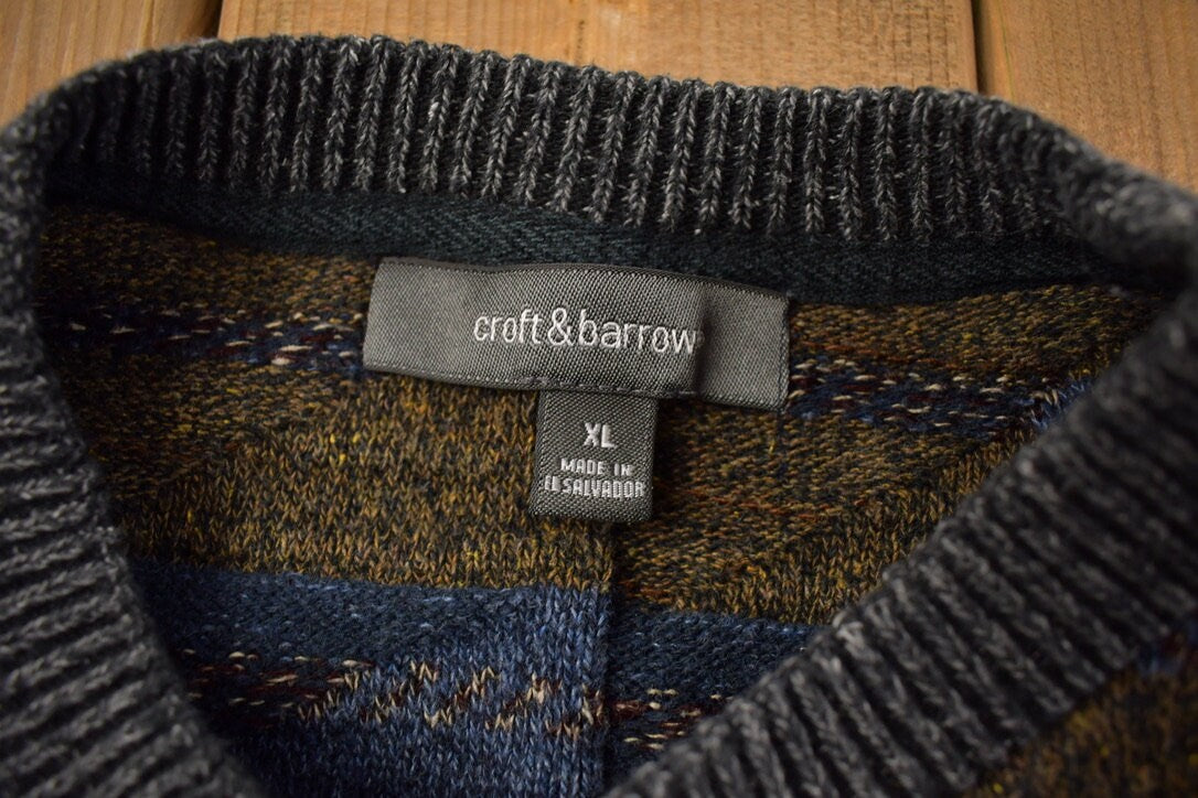 Vintage 1990s Craft & Barrow Knitted Crewneck Sweater
