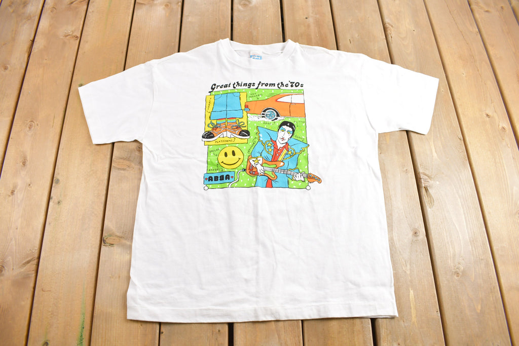Vintage 1970s "Great Things Come From The 70s" Theme Graphic T-Shirt  Deadstock  Vintage Art Tee  Single Stitch  Made In Australia