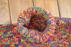 Vintage 1980s Rainbow Chunky Knit Turtleneck Sweater