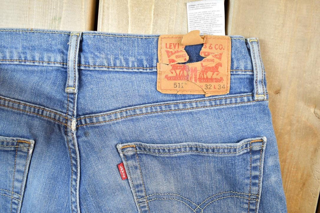 Vintage 1990s Levi Strauss Red Tab 511 Denim Jeans Size 32 x 34