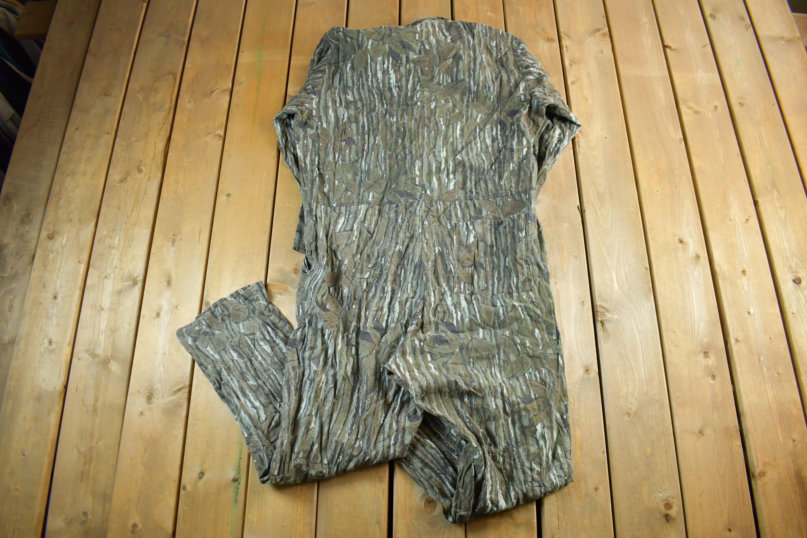 Vintage 1980s Sports Afield Camo Coveralls Men's XL 43 x 30