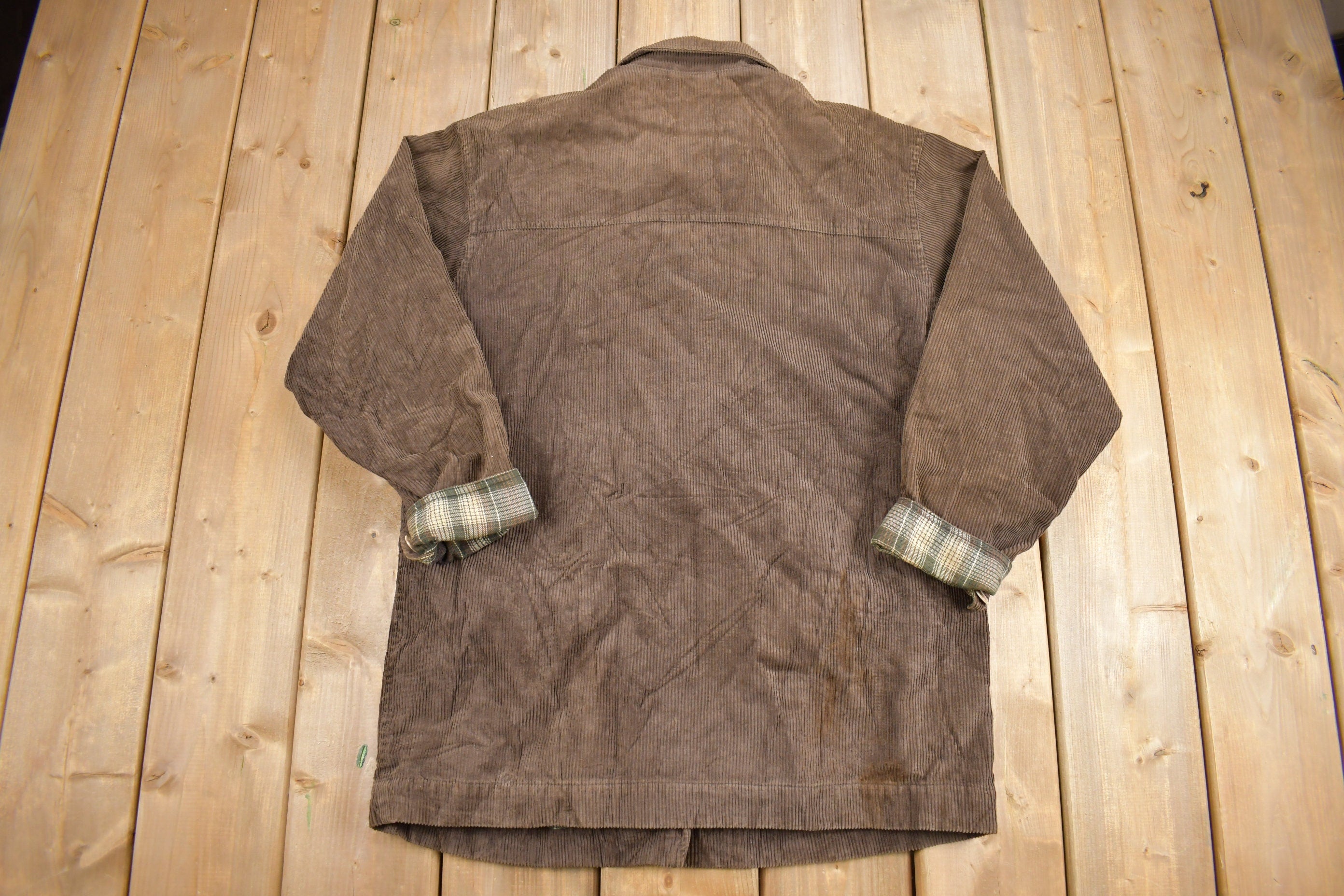 Vintage 1990s Northern Reflections Brown Corduroy Button Up Shirt