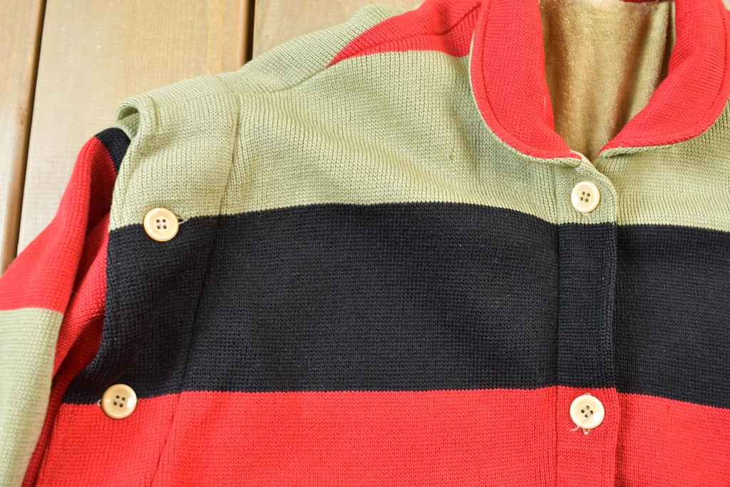 Vintage 1980s IB Diffusion Knitted Button Up Sweater
