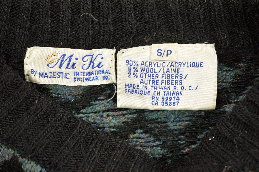 Vintage 1980s Knitted Floral Mi Ki Knit Sweater