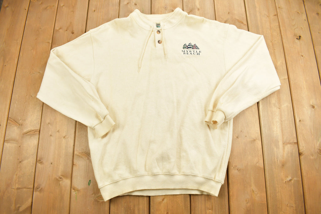 Vintage 1990s Outfit USA Quarter Button Sweatshirt