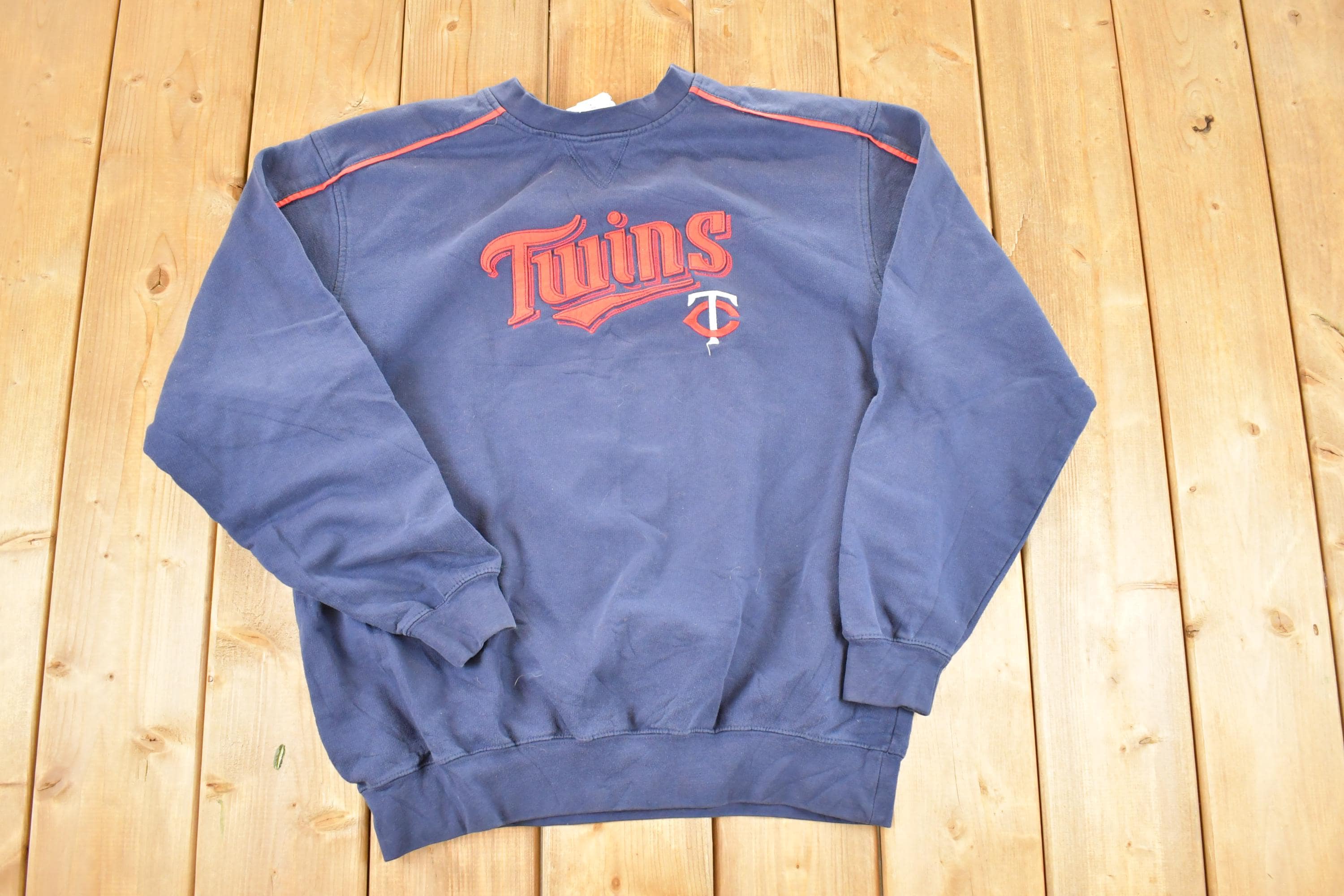 Vintage 1990s Minnesota Twins Majestic MLB Crewneck Sweatshirt Men's L
