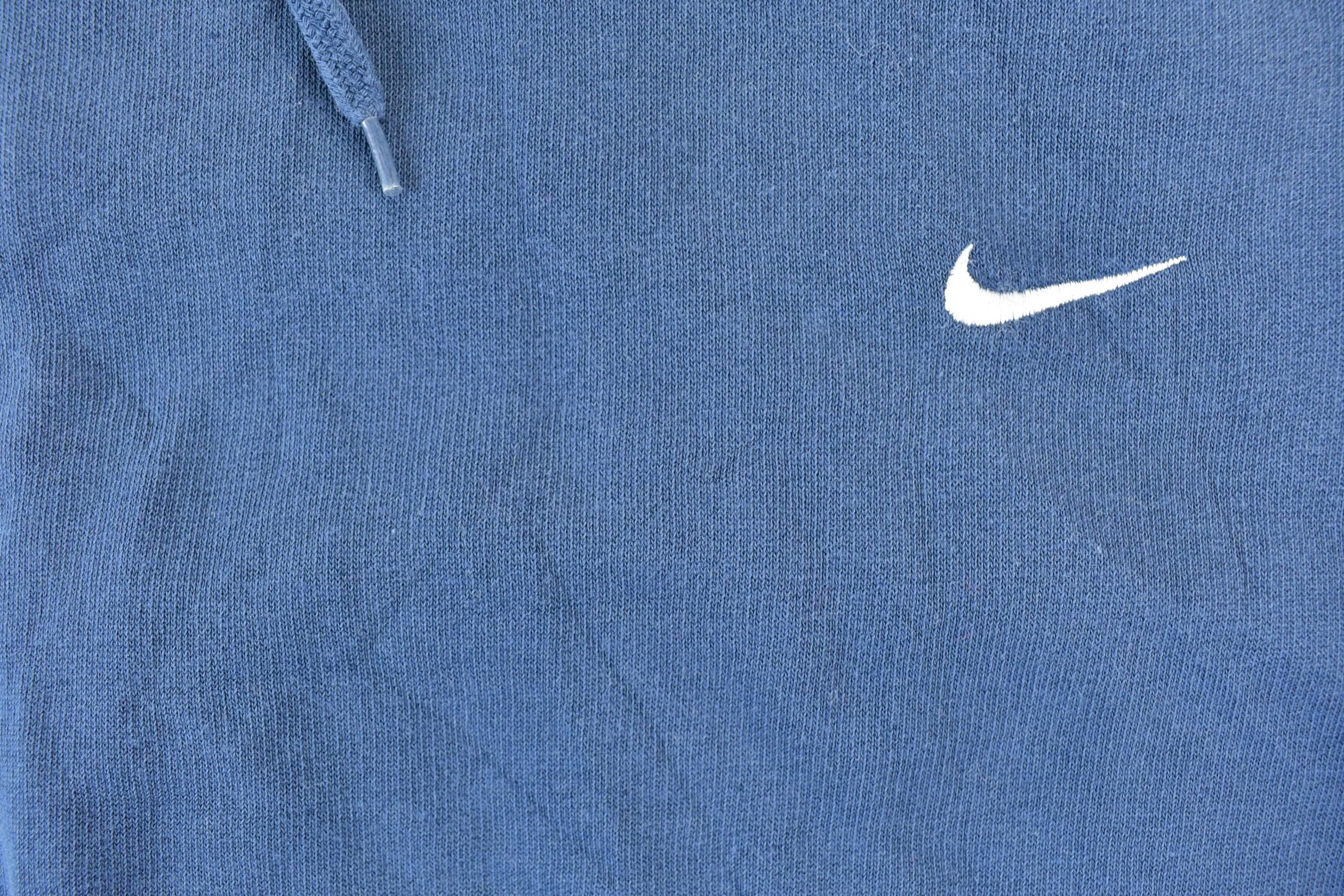 Vintage 1990s Nike Embroidered Mini Swoosh Hoodie Sweatshirt Mens XL