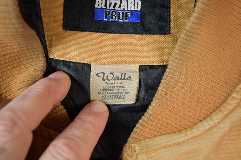 Vintage 1990s Distressed Walls Blizzard Pruf Blanket Lined Vest Made In USA